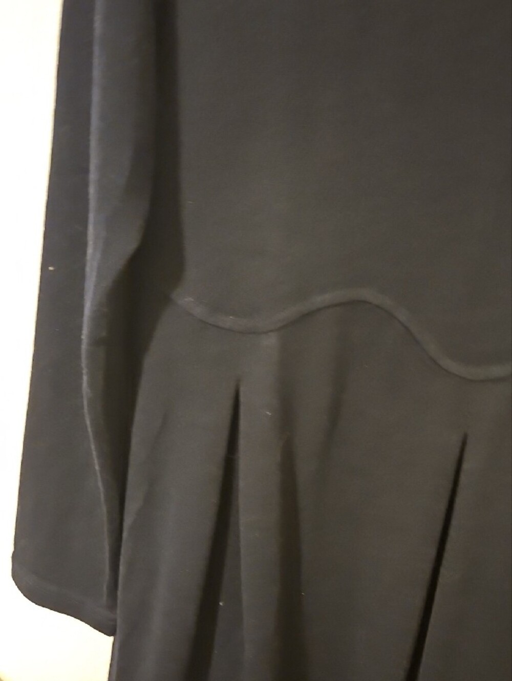 Lintico Women's Wool Black Long-Sleeve Midi Dress NWT Size M - Picture 4 of 7